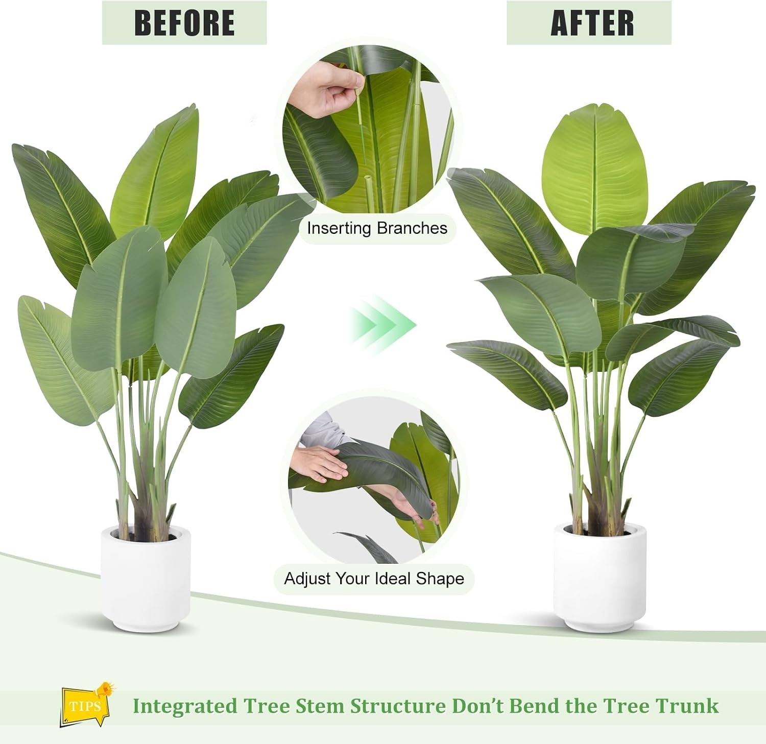 4FT Artificial Bird of Paradise Plant – Faux Tropical Elegance for Home & Office