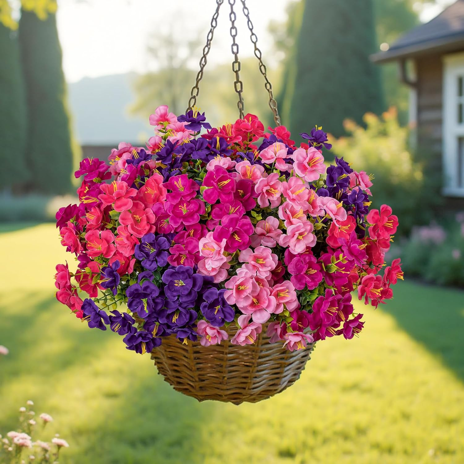 16 Bundles Realistic Artificial Camellia Flowers for Outdoor, UV Resistant Faux