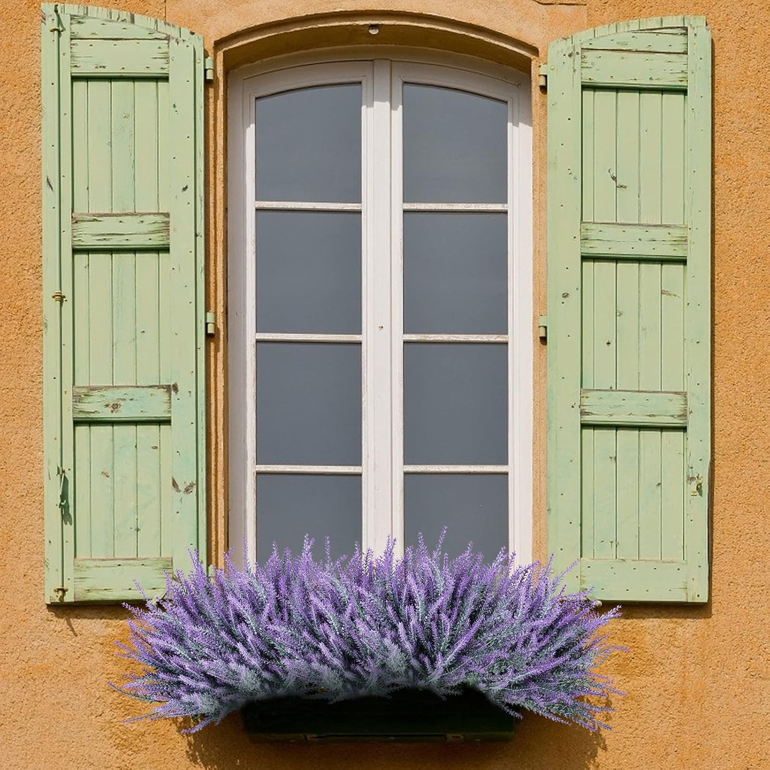 12 Bundles Artificial Lavender Fake Flowers Faux Plastic Plants for Home Wedding