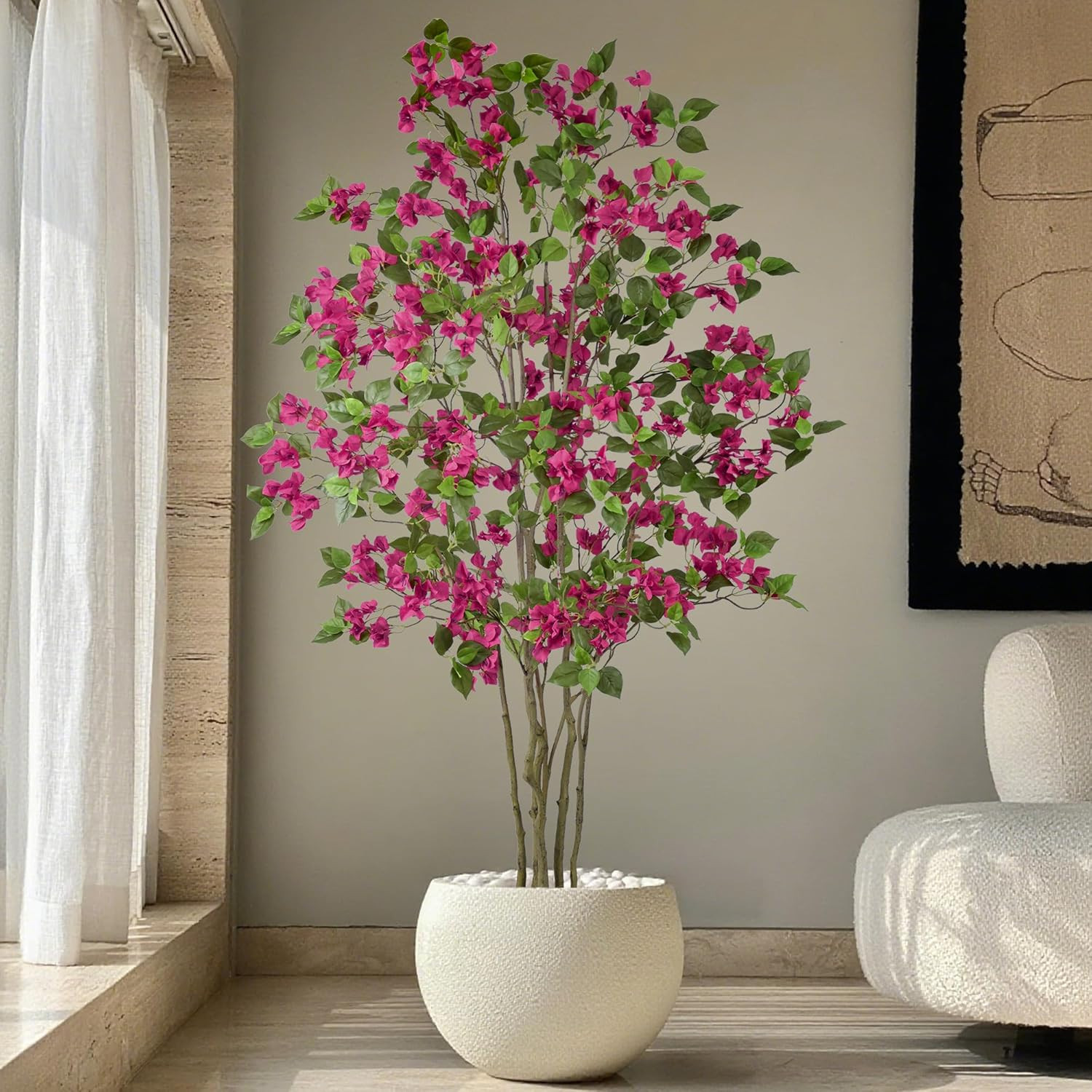 6FT Artificial Purple Bougainvillea Tree with 270 Flowers for Home Decor