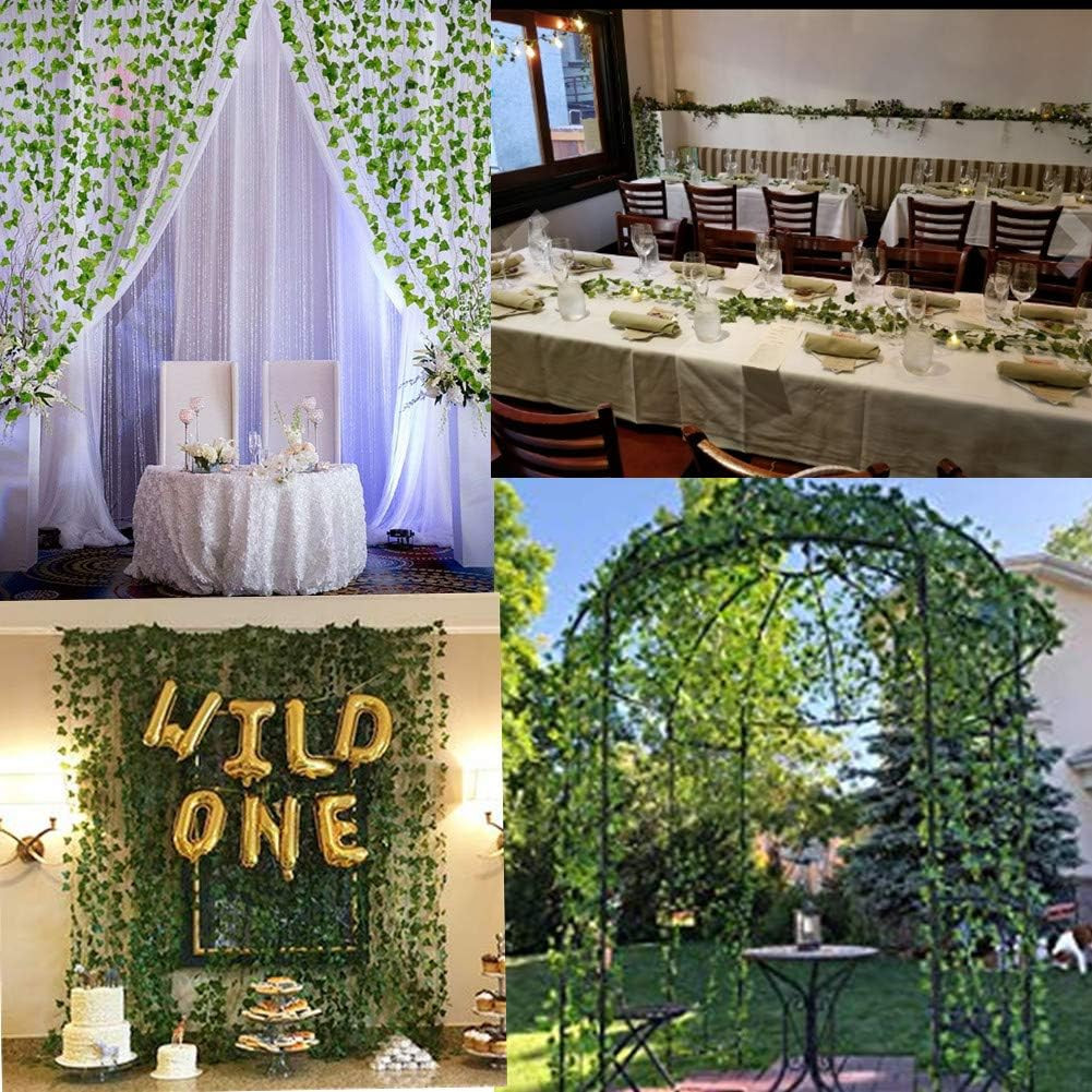12 guirnaldas hiedra artificial 84 pies decoracion boda jardin pared estilo A