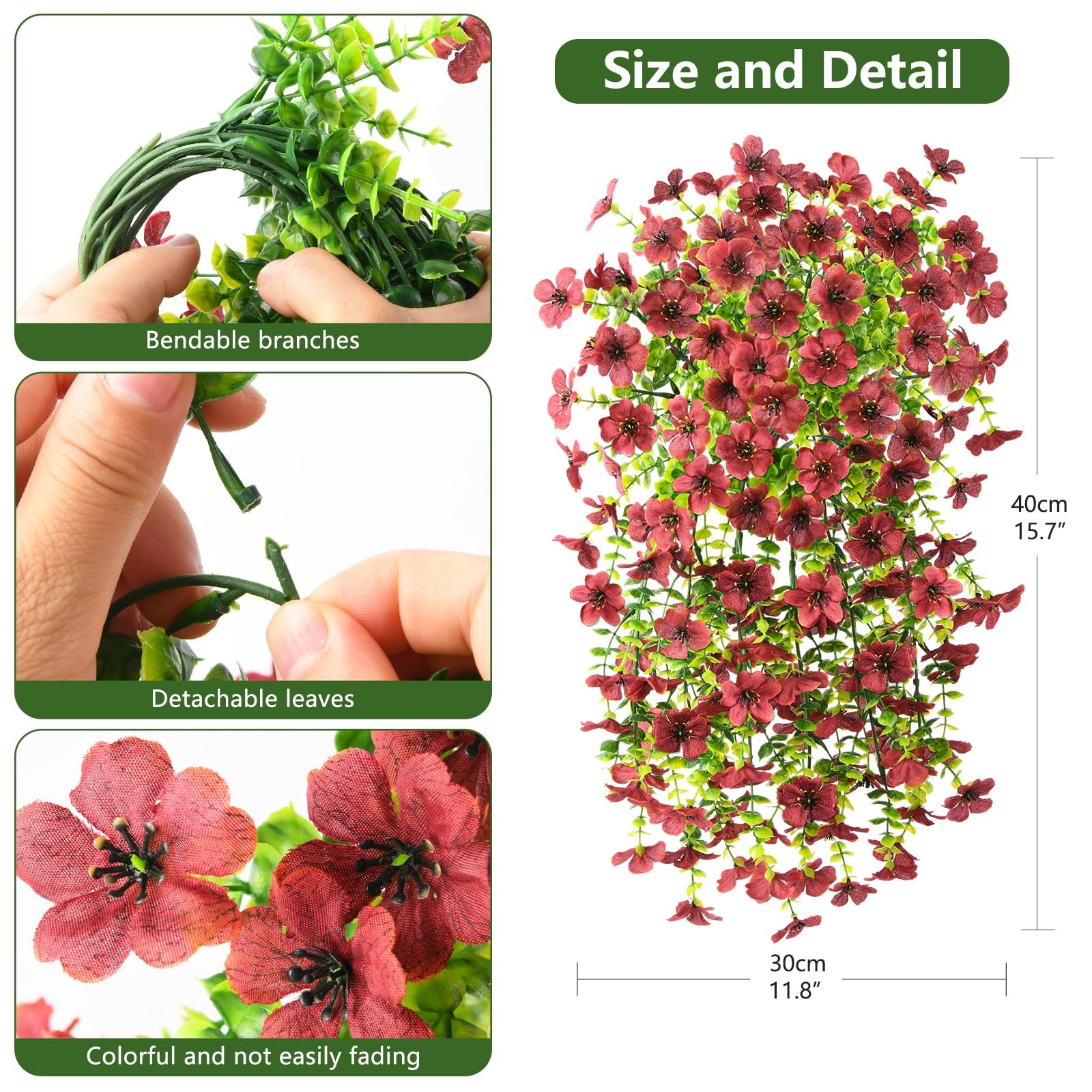 Artificial Fake Mums Flowers Plants for Outdoor Decoration, 2 PCS Faux Daisy …