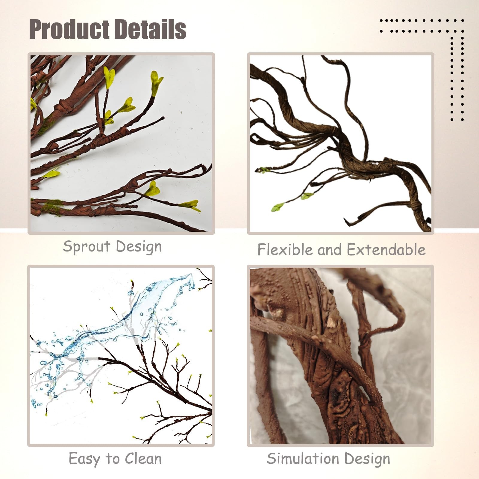 Artificial Tree Branch 67in Rattan Vine Hanging