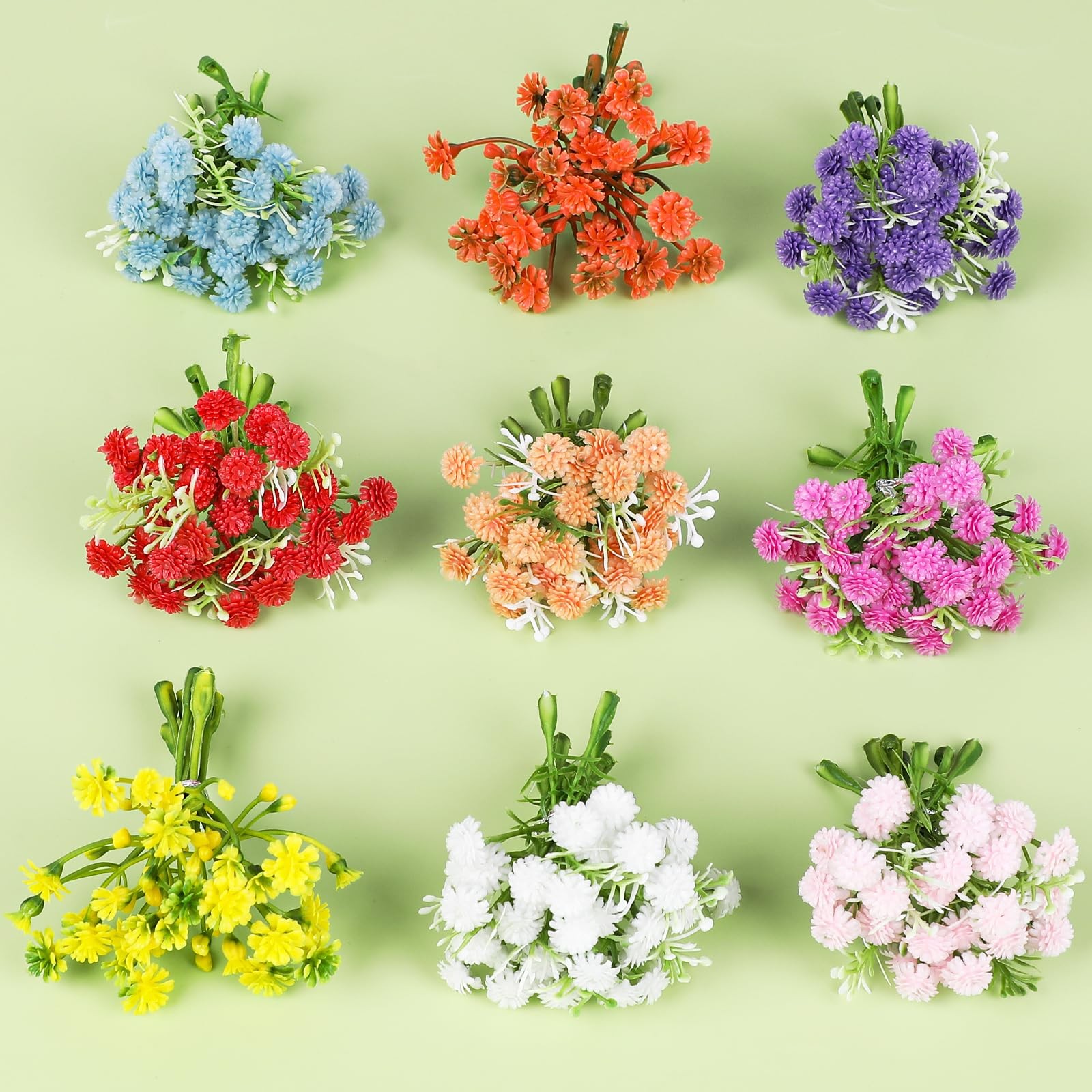 Mini Artificial Flower Bouquets, 72 Pcs Small Plastic Simulation Flower for M…