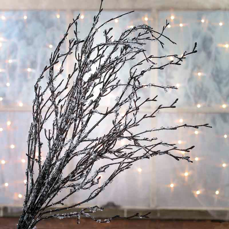 Package of 2 of Whispy Artificial Icy Birch Branch 28″ Sprays