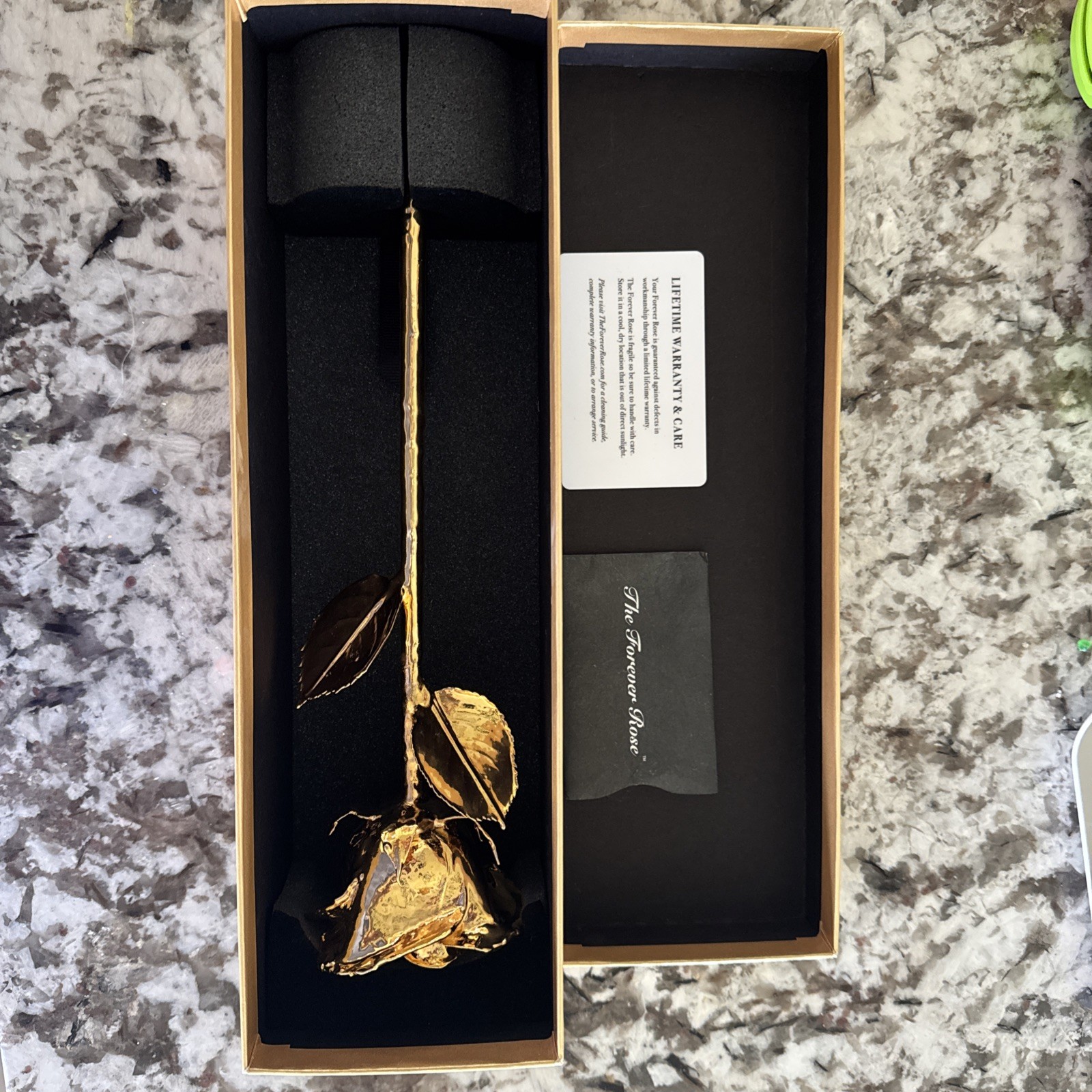 Vintage The Forever Rose 24 Kt Gold Dipped Rare Great Gift