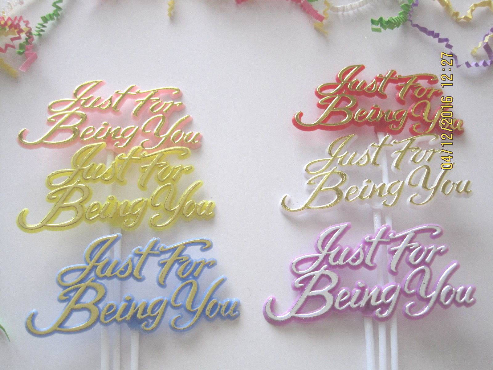 Floral Picks JUST FOR BEING YOU Asst Colors Pk/6!