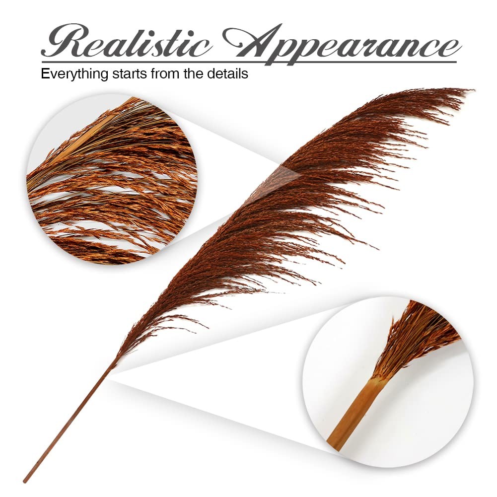 Pampas Grass Decor Tall,Long Pampas, Large Pompas Floral, Elegant Feather Flower