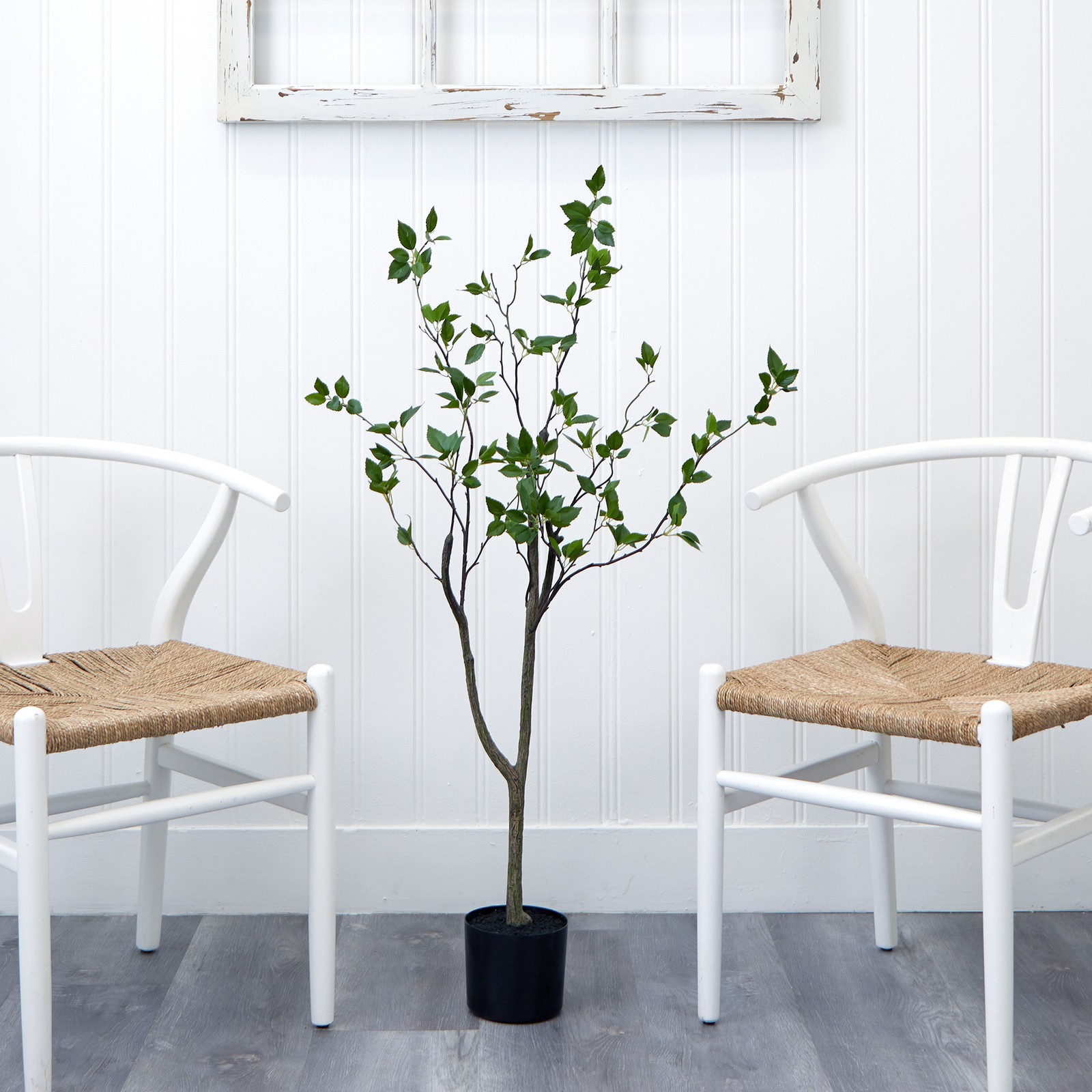 Nearly Natural 4ft Minimalist Citrus Artificial Tree in Green