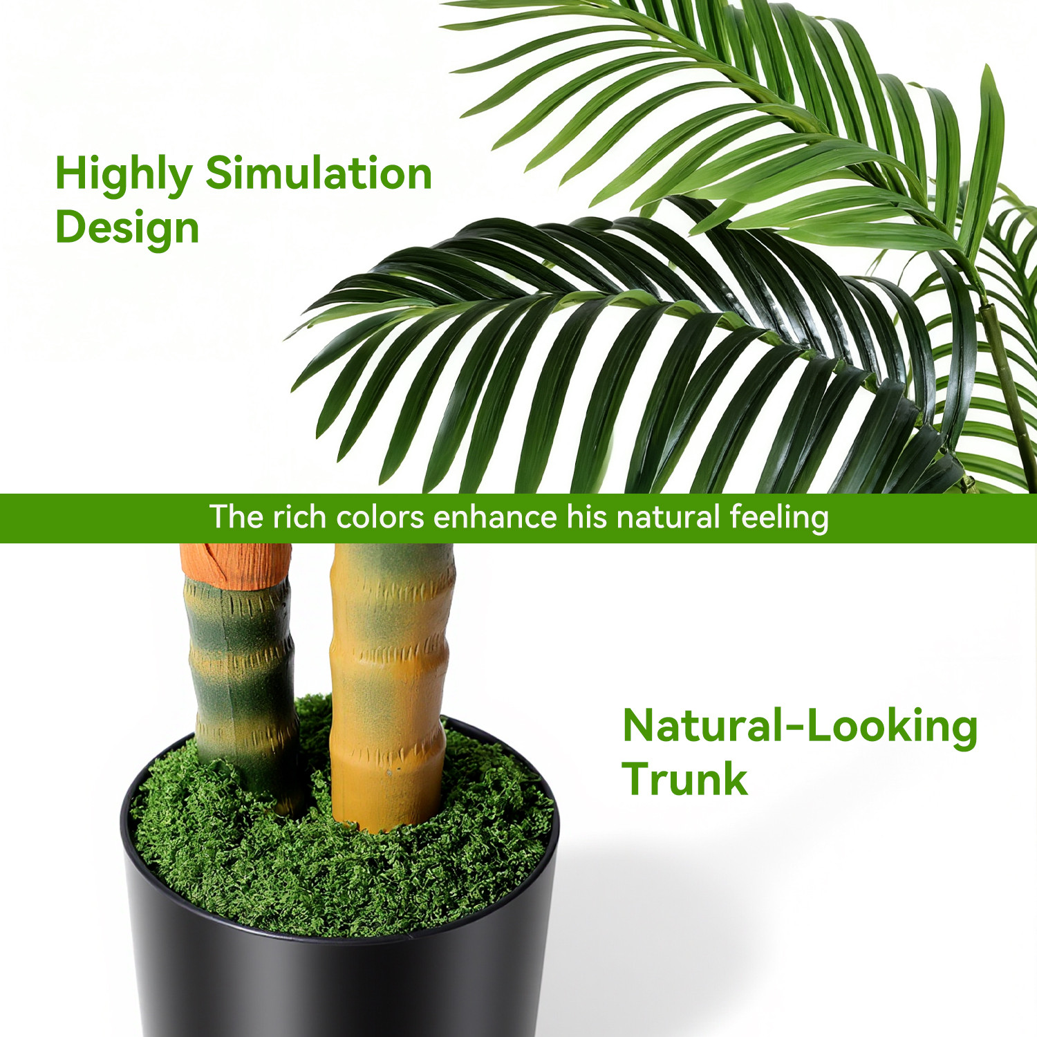 NOVAROOT 5FT/6FT Artificial Tree With Planter,Artificial Plants for Home Decor