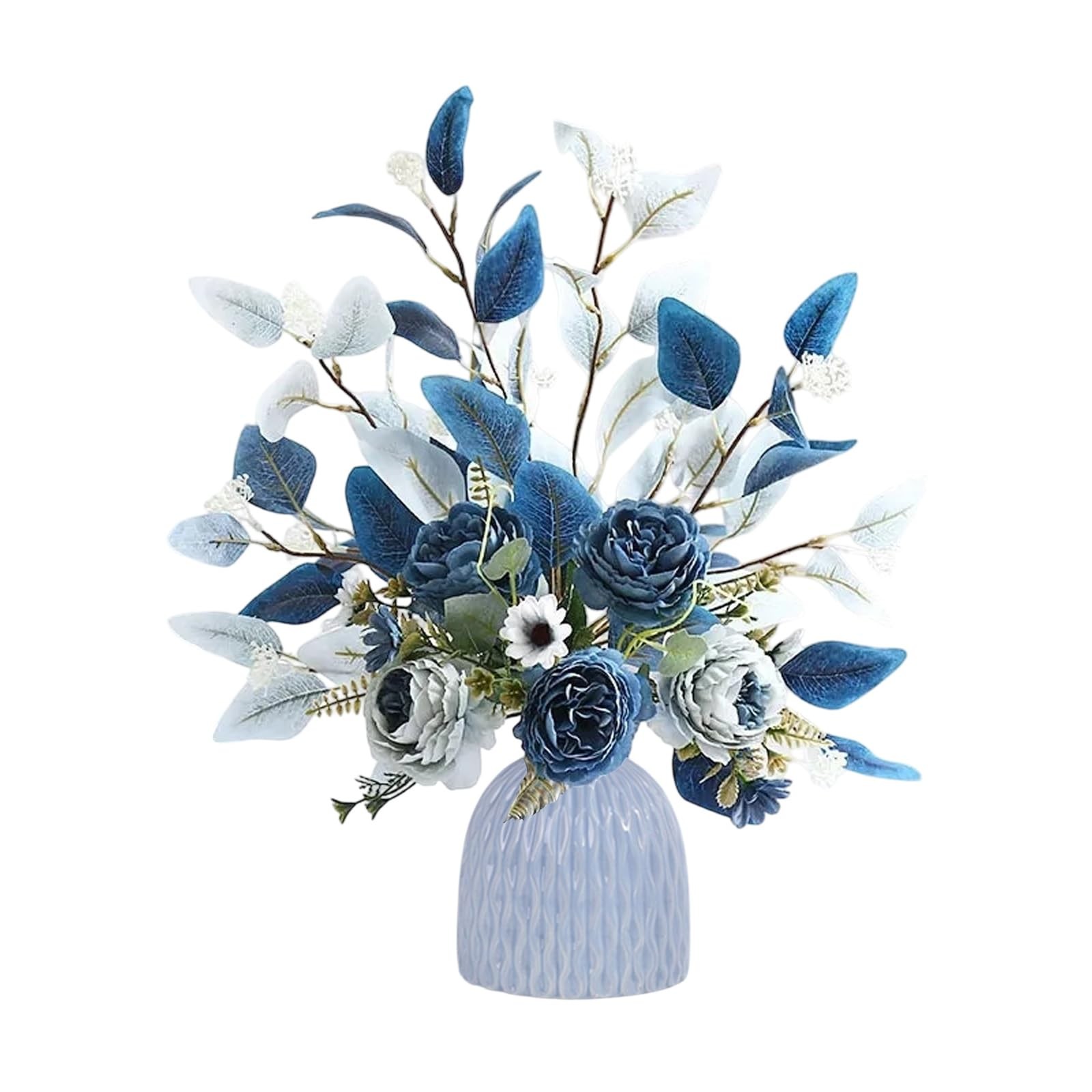 Artificial Flowers and Ceramic vases, Embroidered Flowers, Peony Bouquets, Ta…