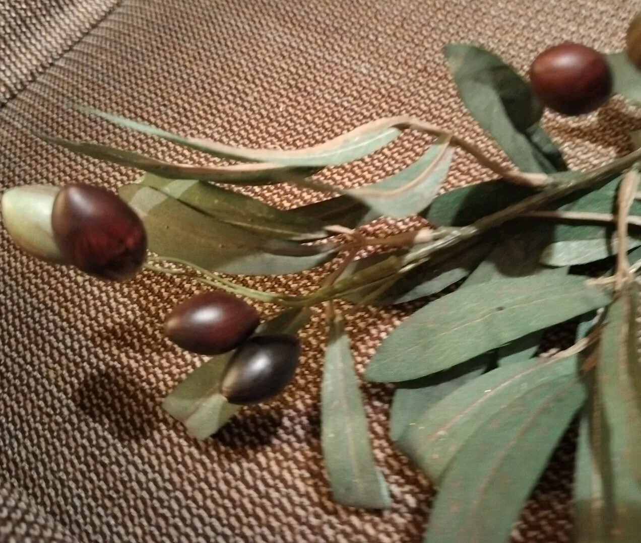 Artificial Olive Branch Stem Approximately 16 In