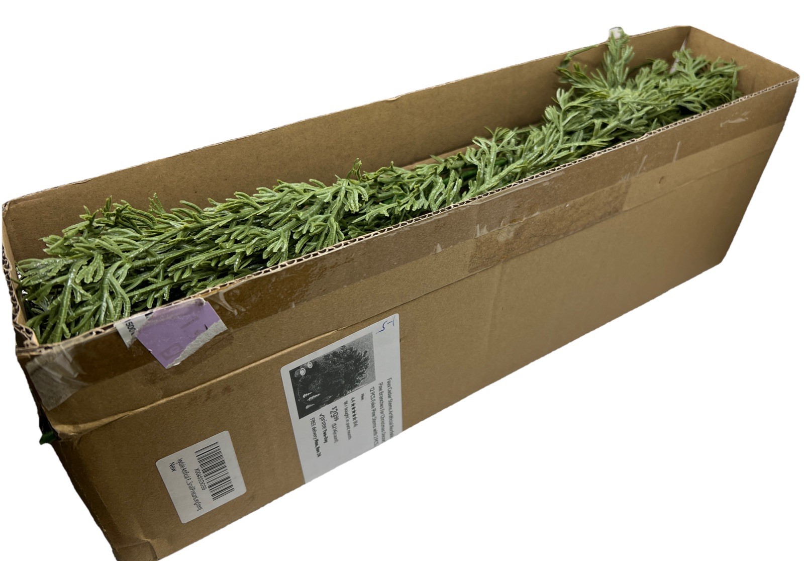 Faux Cedar Stems Artificial 12 Pcs Cedar Stems, 2 Pcs Small Pinecone Stems NEW!