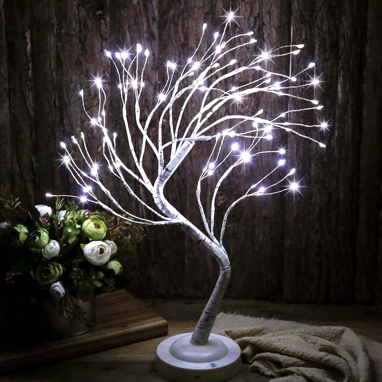 FUCHSUN 108 LED Birch Tree Light Tabletop Bonsai Fairy Tree Lamp, 8 Lighting …