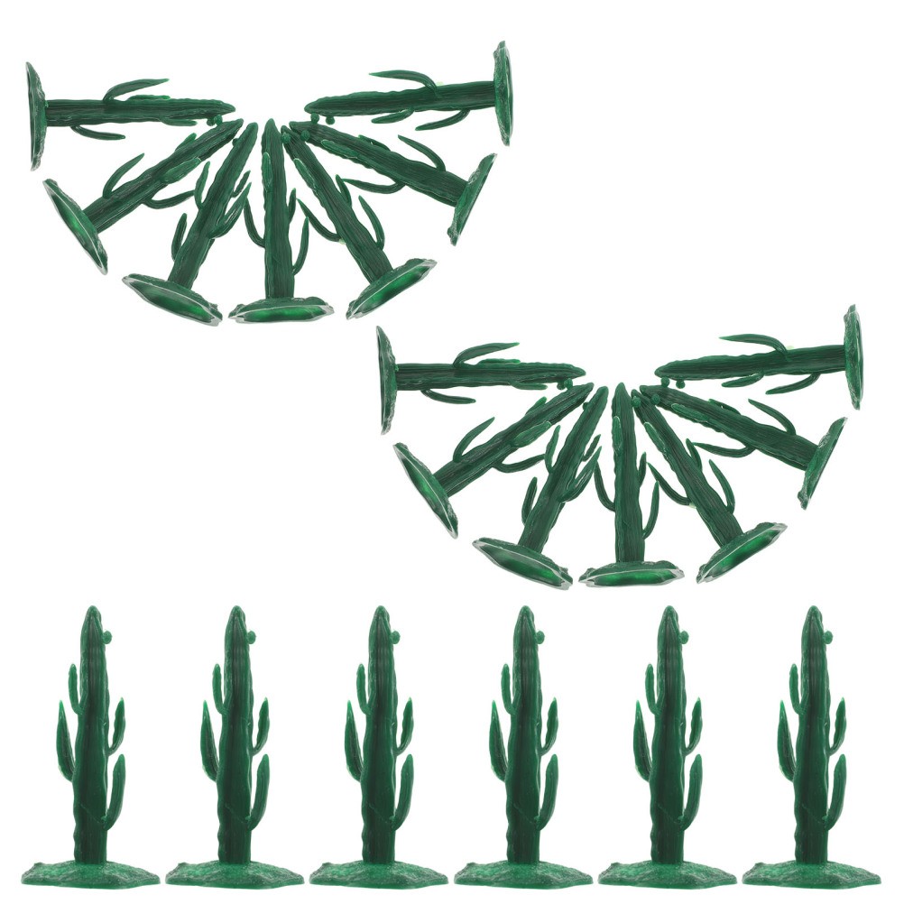 40 PCS Simulated Cactus Mini Artificial Figurines Miniature Fake Toy Craft