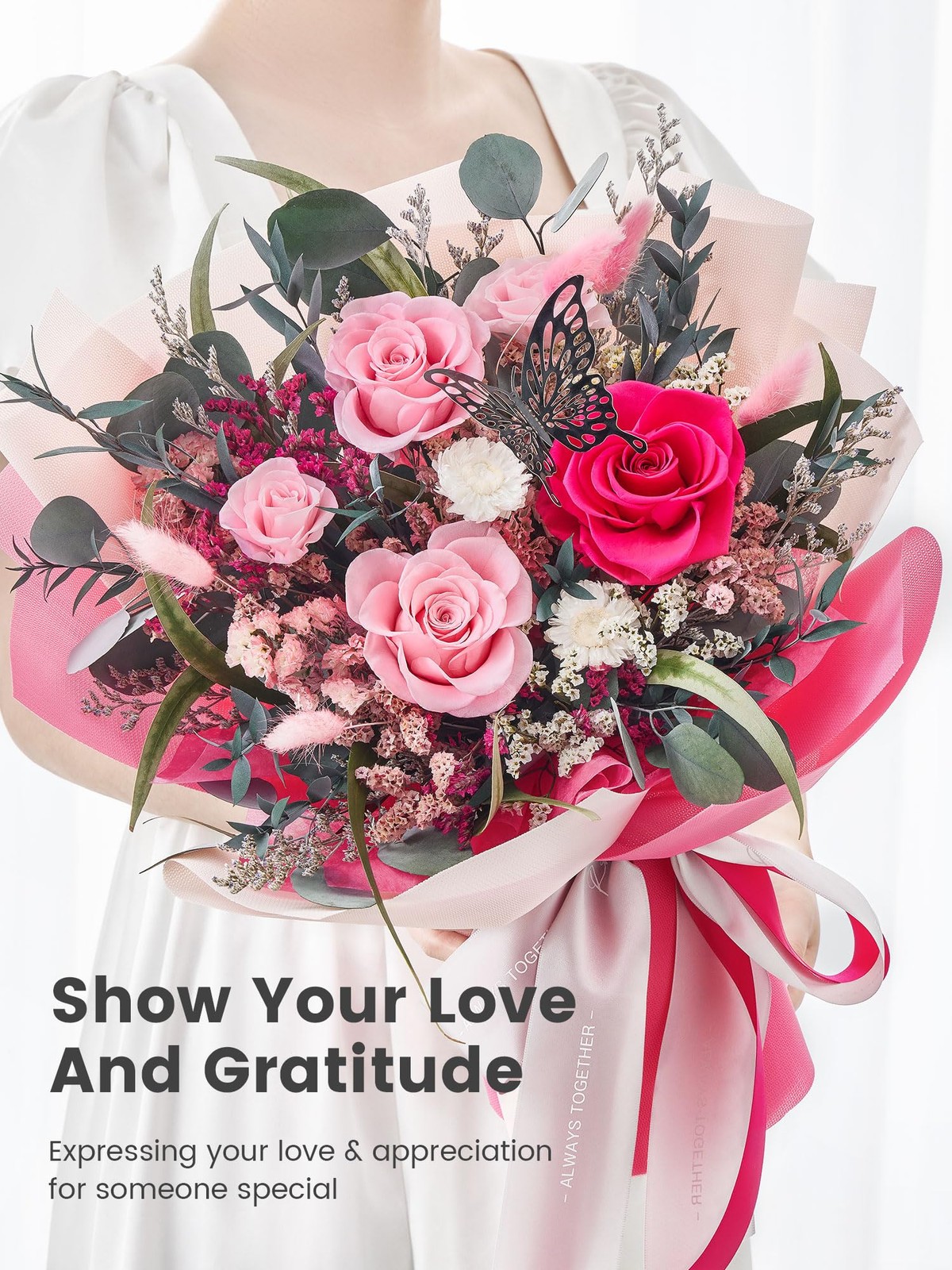Polylove Flowers for Delivery Prime Forever Flowers Bouquet Preserved Roses Bouq