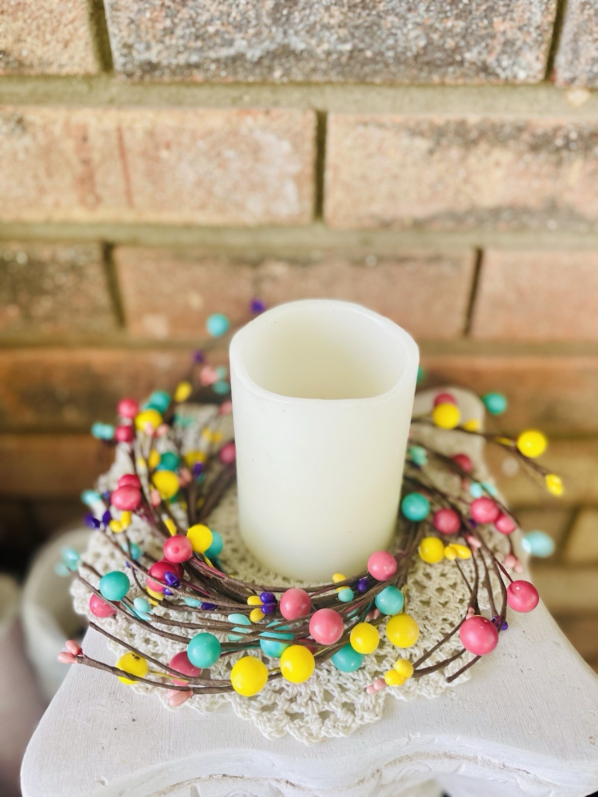 Country Candy Shop Mini Wreath Ring Easter Decor 3 1/2”