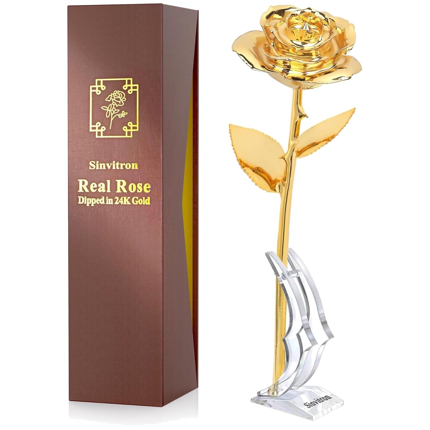 Romantic Gold Dipped Rose – Perfect for Her