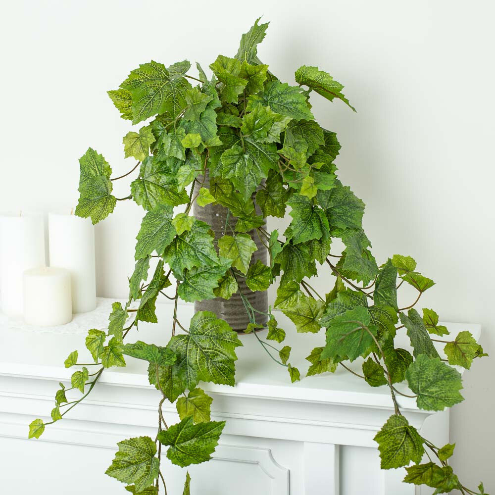 39″ Real Touch Lifelike Artificial Green Grape Leaf Bush