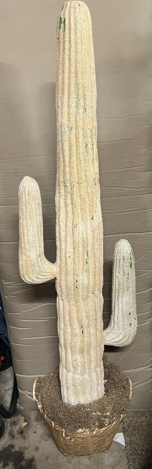 Artificial Cactus 51” Tall Fake Big Cactus Plants Faux Cacti In Planter Basket