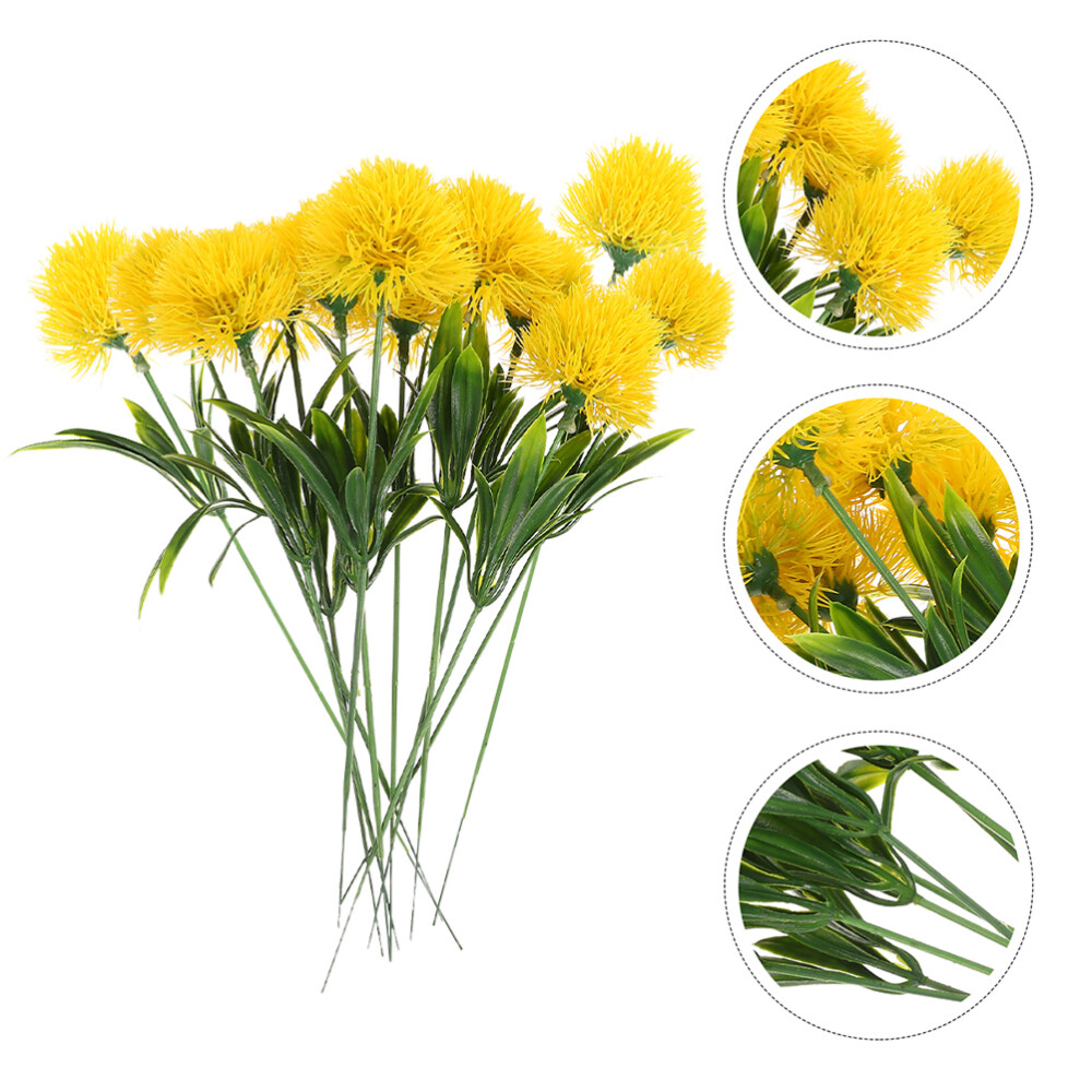 12Pcs Fake Dandelion Artificial Plant Wedding Decorations Office Vase