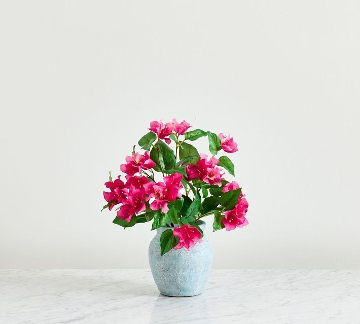 NEW Pottery Barn Faux Bougainvillea Flowers Bunch Bundle Stems Vase Decor NWT