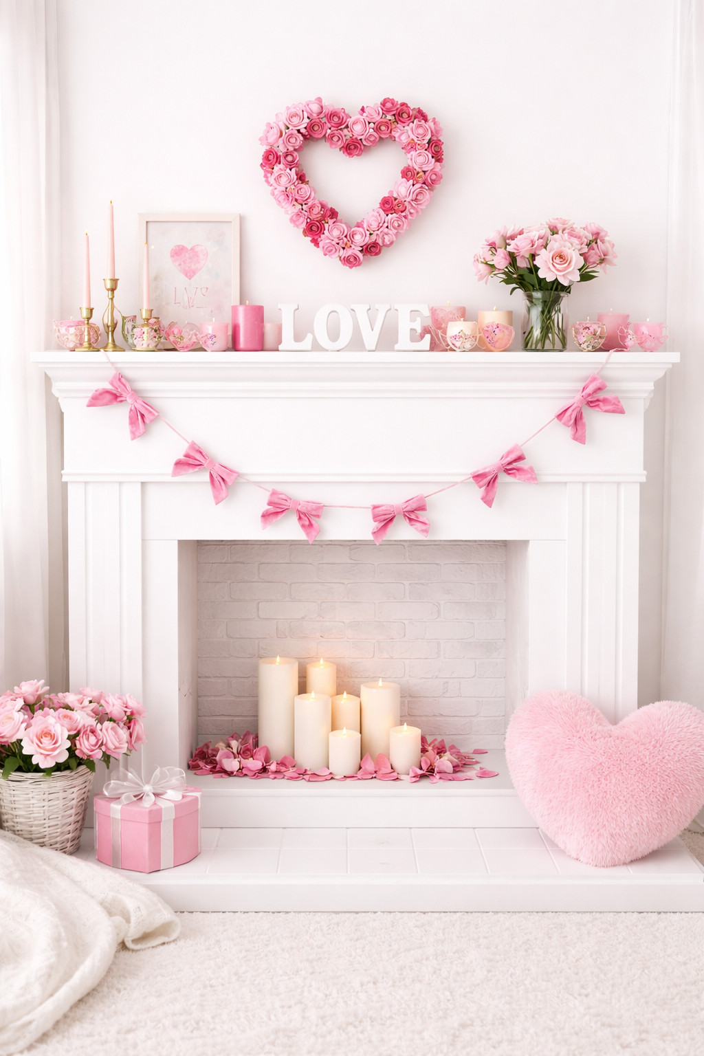 Viral Hobby Lobby VALENTINESPink Bow Garland 6ft NEW Holiday Decor – Ships FAST