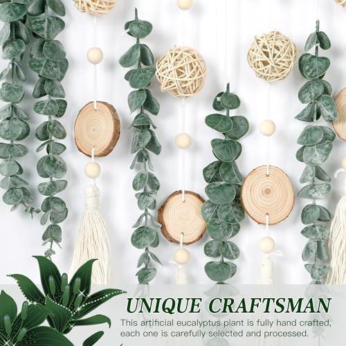 21’’ Eucalyptus Wall Hanging Decor Artificial Eucalyptus Plant Fake Greenery
