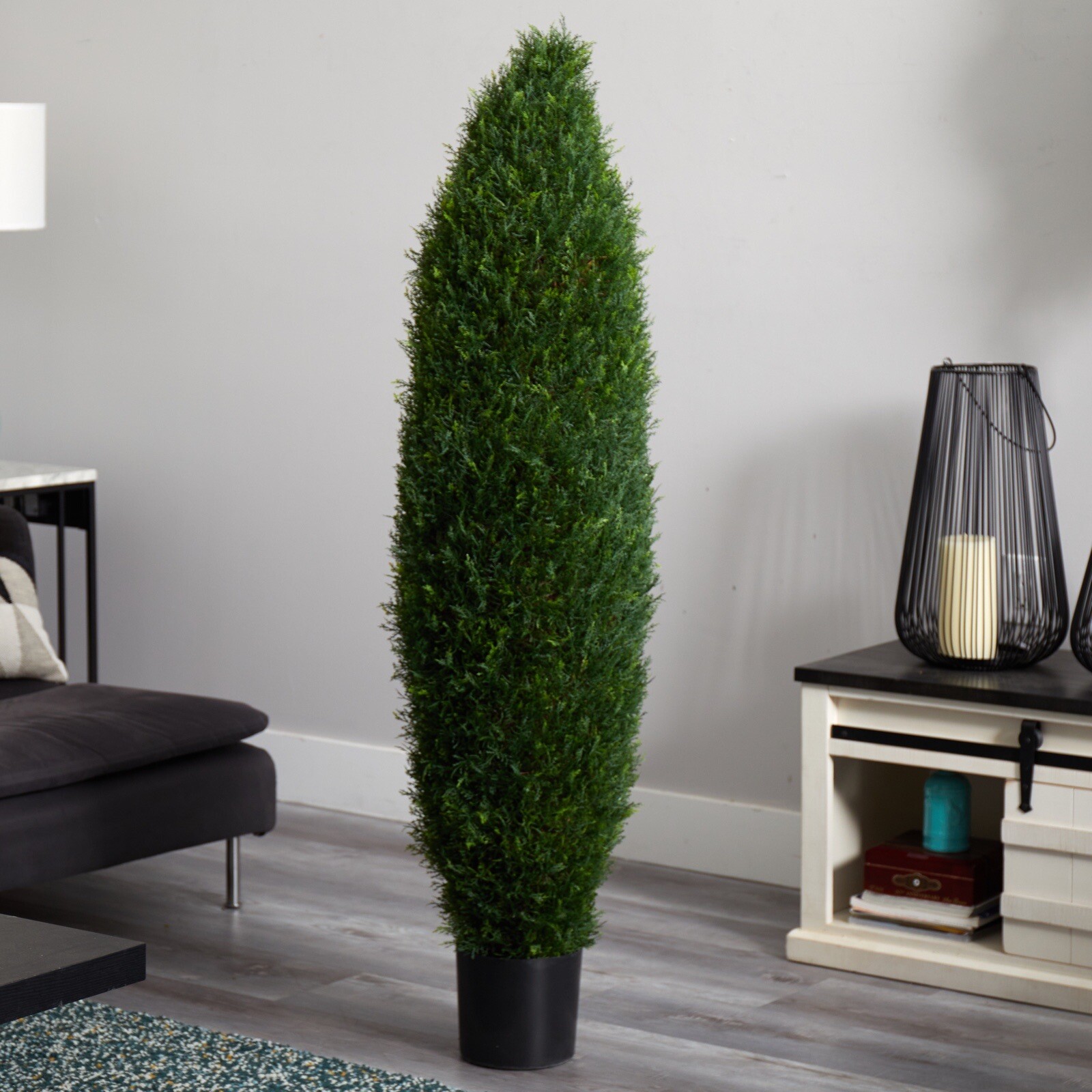5’ Cedar Western Topiary Cypress Artificial Tree UV Indoor/Outdoor. Retail $385