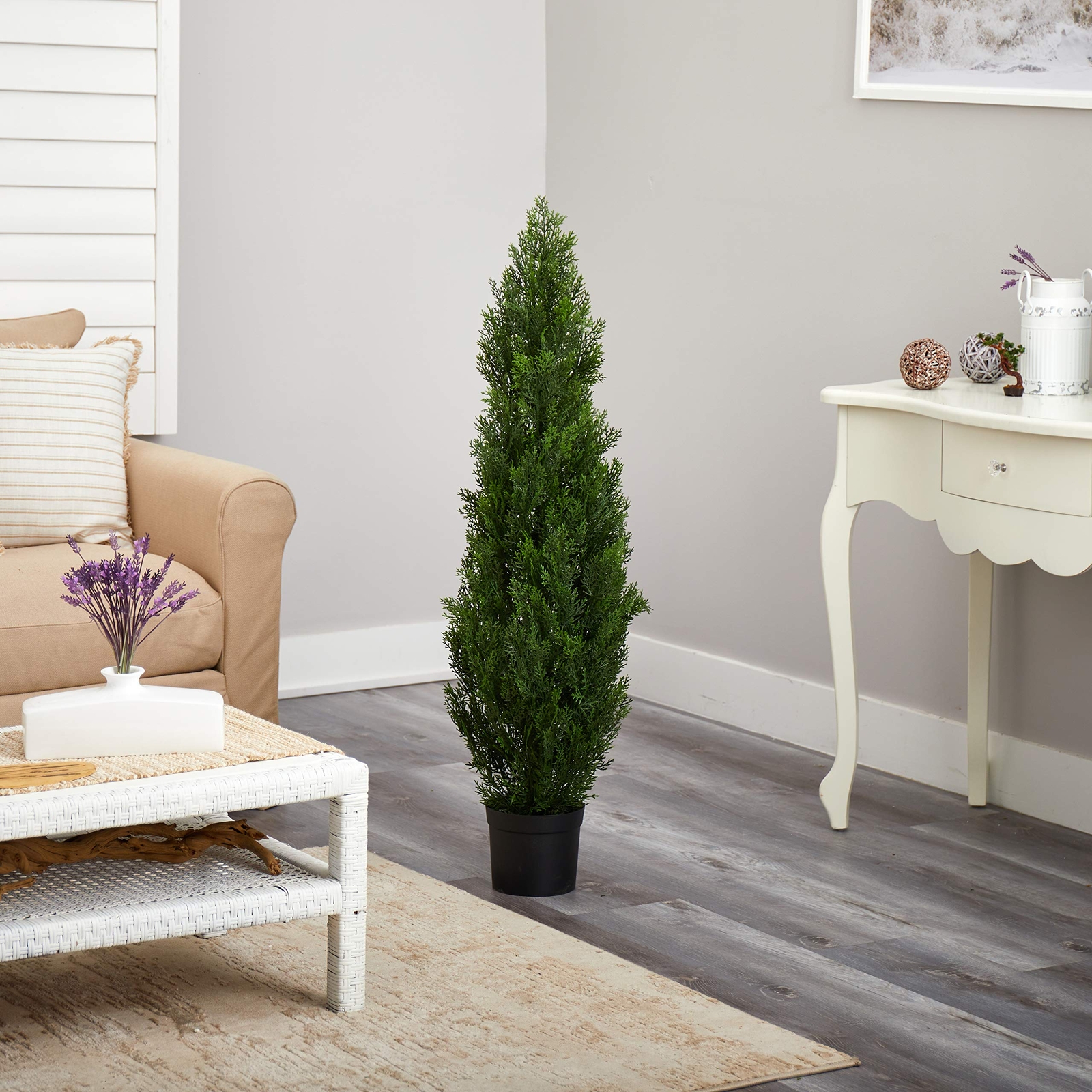 Nearly Natural 4FT Faux Cedar Tree Outdoor Front Porch D�cor Faux Cedar Tree