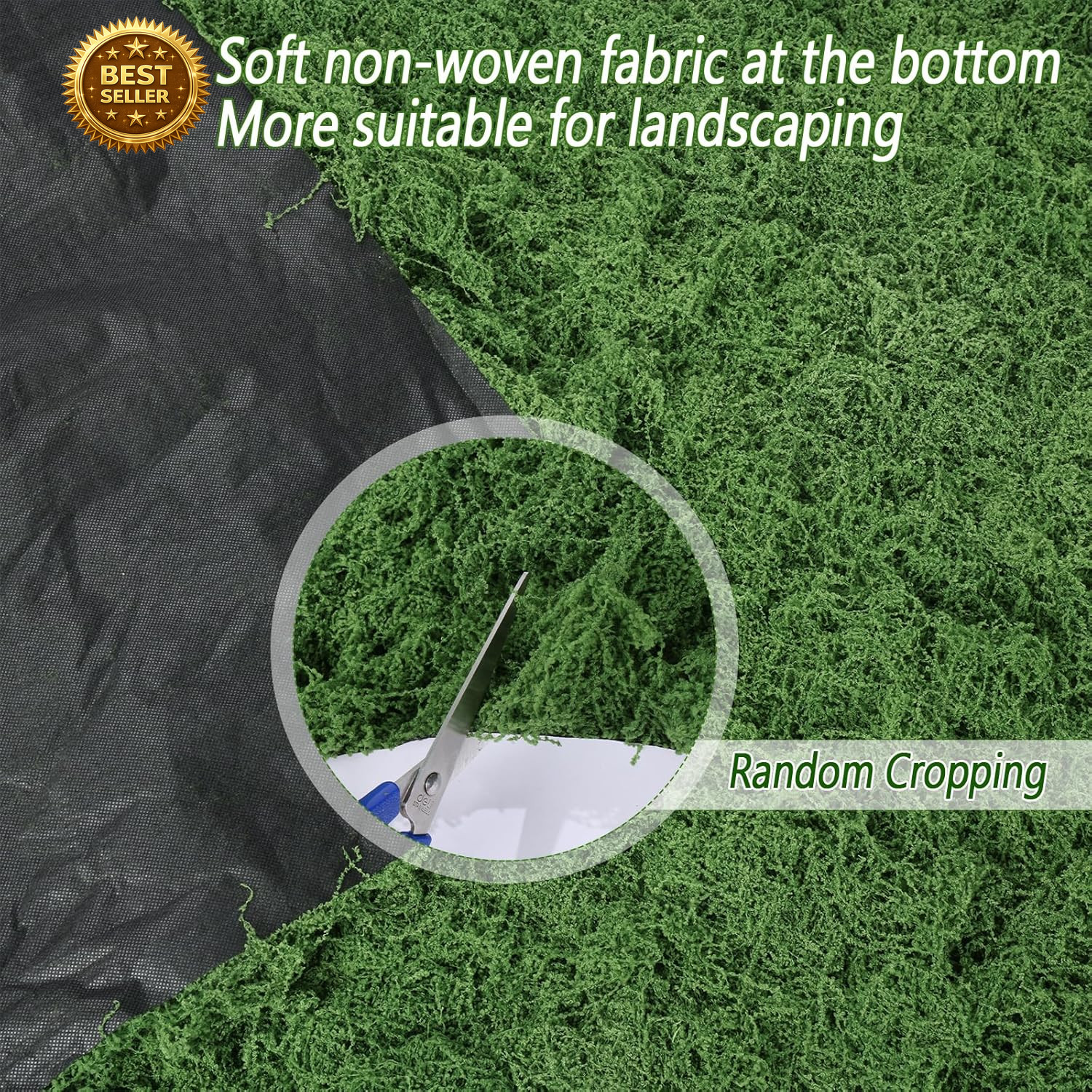 2PCS Artificial Moss Mat 39×78 Fake Moss Sheet Green Roll Garden Wedding Decor