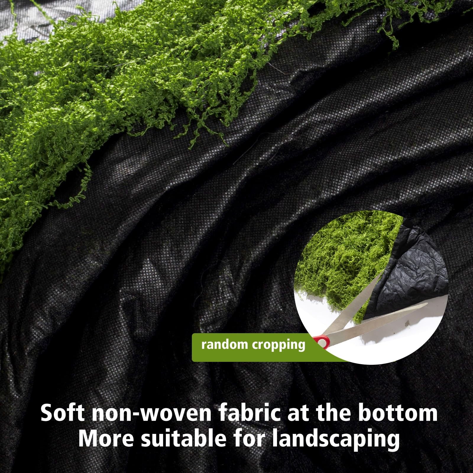 Artificial Moss mat, Green, 39.37 x 39.37 inches (Dark Green), Waterproof Ind…