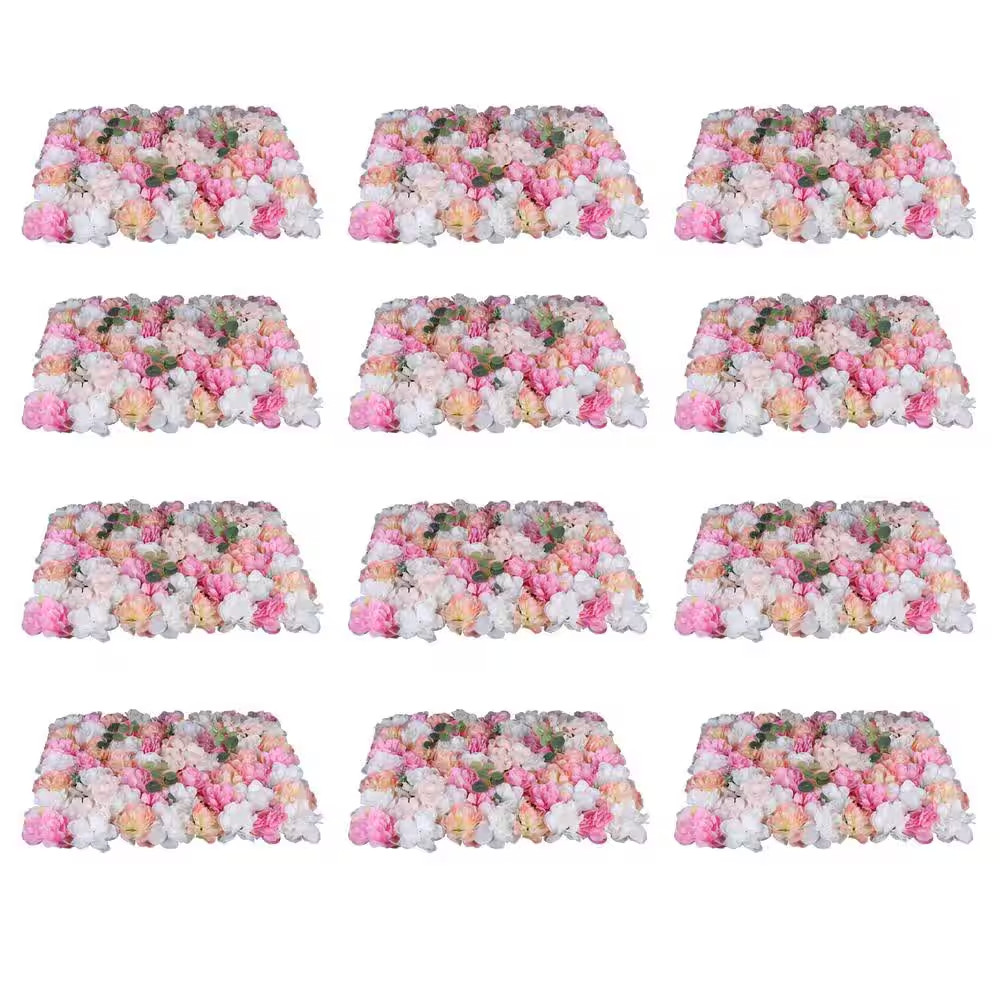 12-Pieces 23.62 In. X 15.74 In. Artificial Silk Hydrangea Dahlia Flowering Plant