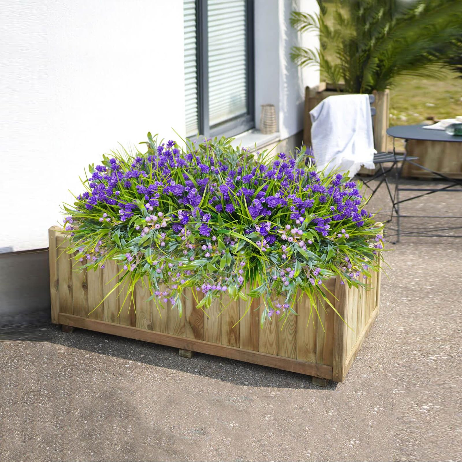 36 Pcs Artificial Flowers for Outdoor, UV Resistant Outdoor Fake Plants Faux …