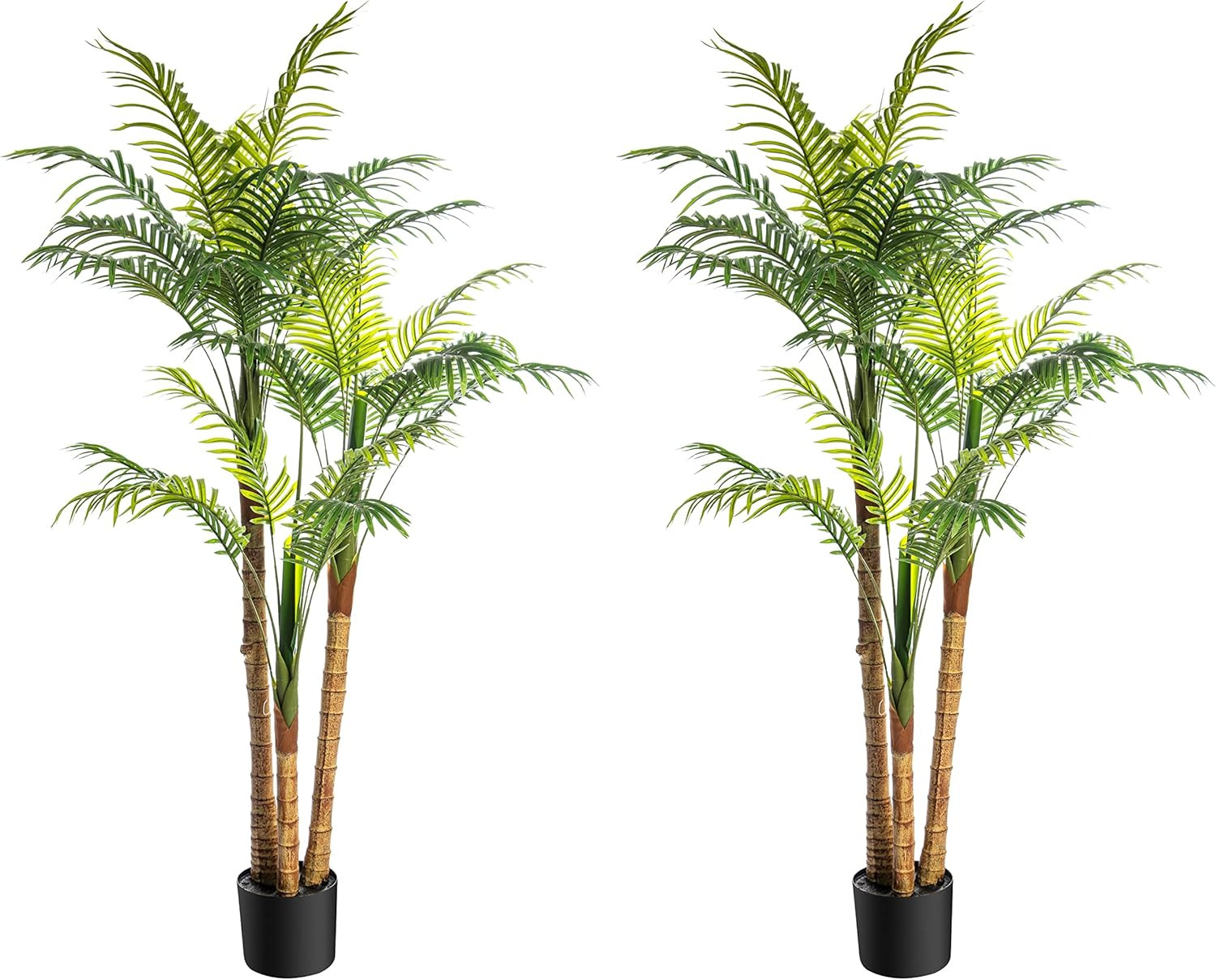 Tropical Phoenix Palm Trees – 6′ UV-Protected Silk Plants (Pack of 2)