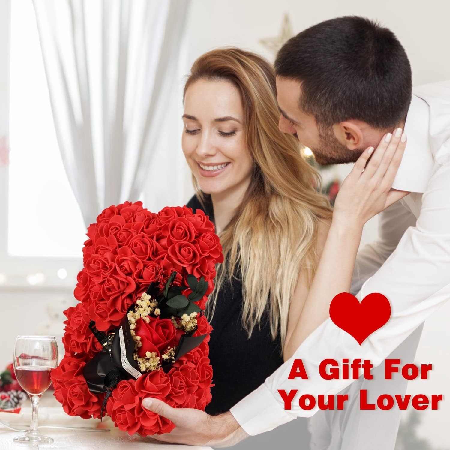 ❤️ Valentine’s Day Special Teddy Rose Bear Gift Roses Romantic Present for Her🧸