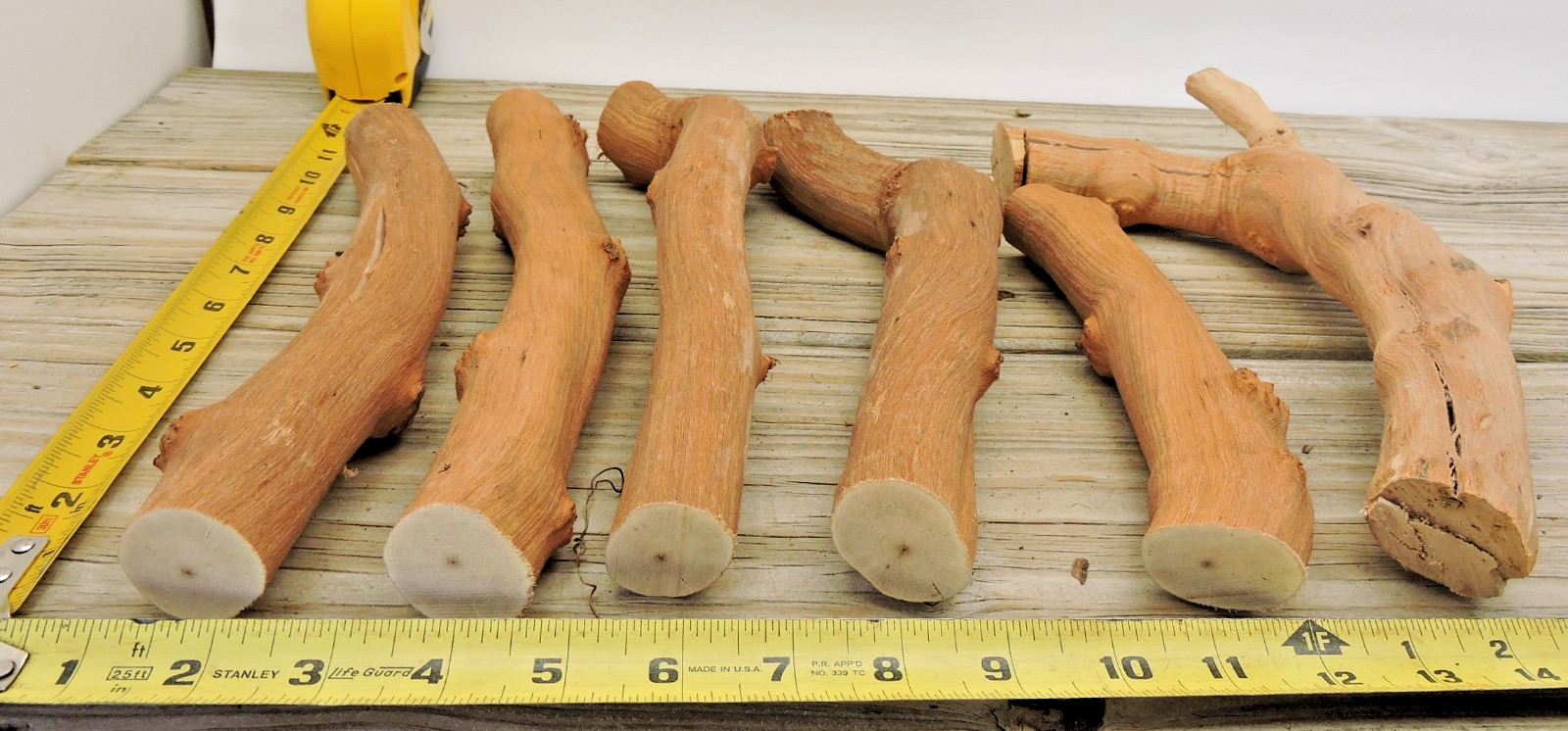 6 Grapevine Wood Stick Section 1 3/16~1 1/2″D 8~11″L Driftwood Decor Crafts