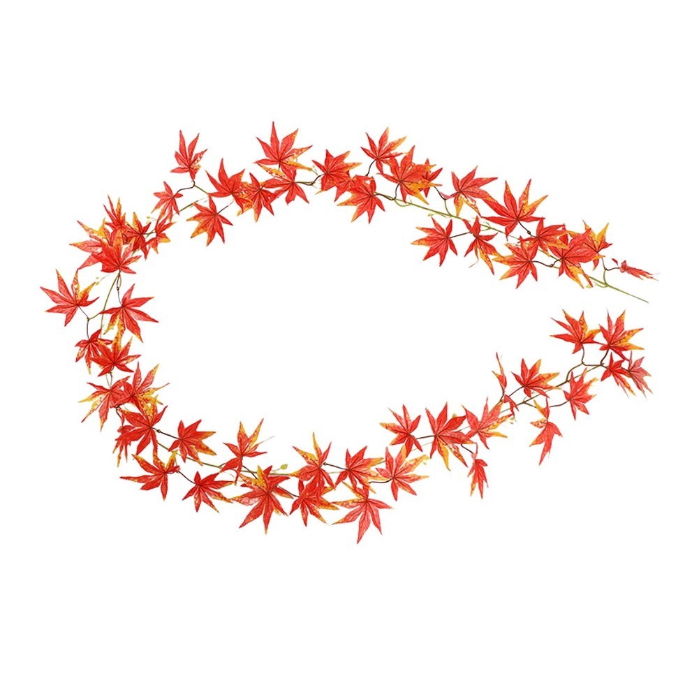 12 Strands Autumn Garland 2 4 M Long Leaf Decor for Door Frames and Railings