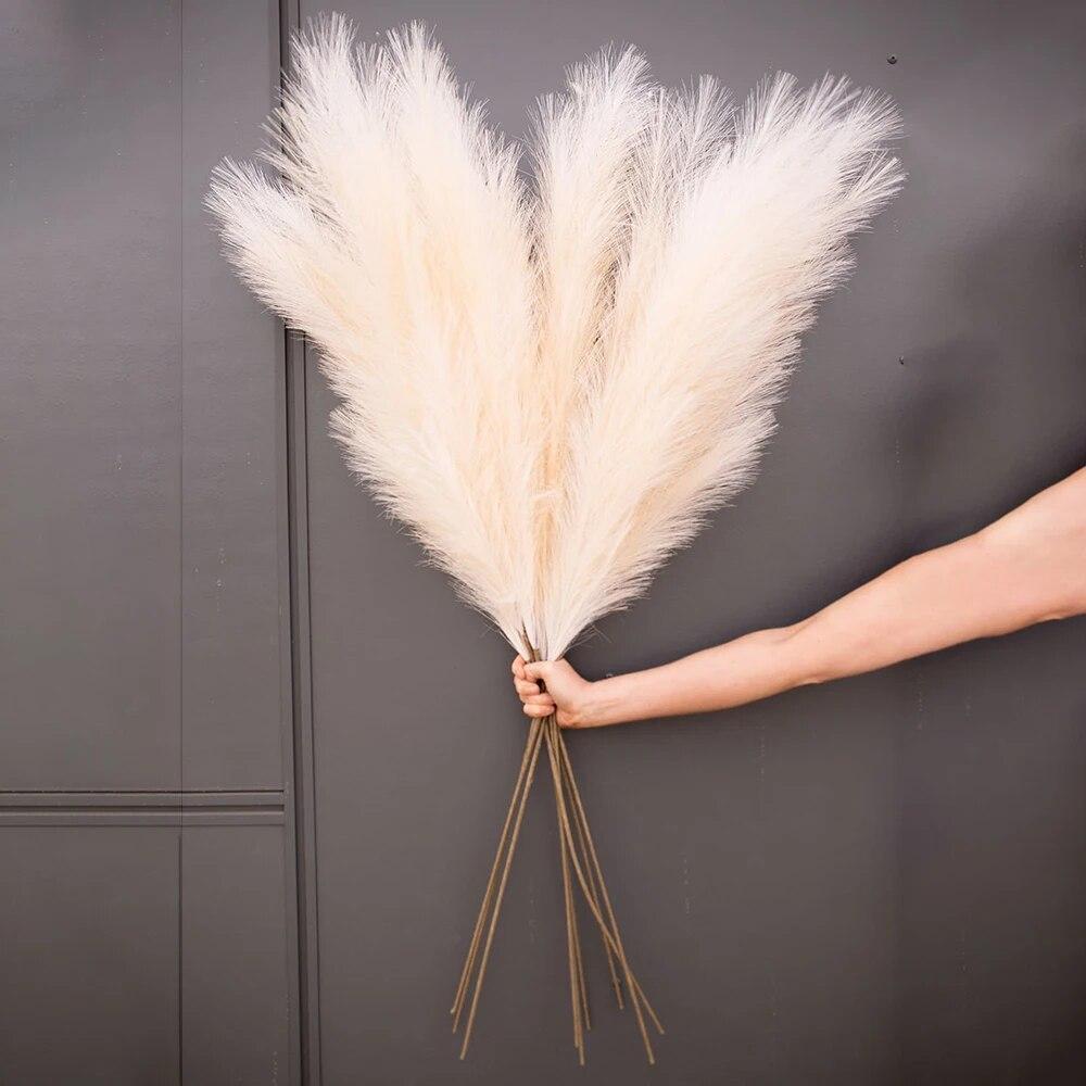 Faux Pampas Grass Decor Plume Grass Artificial Phragmites Vase Decoration 1pcs