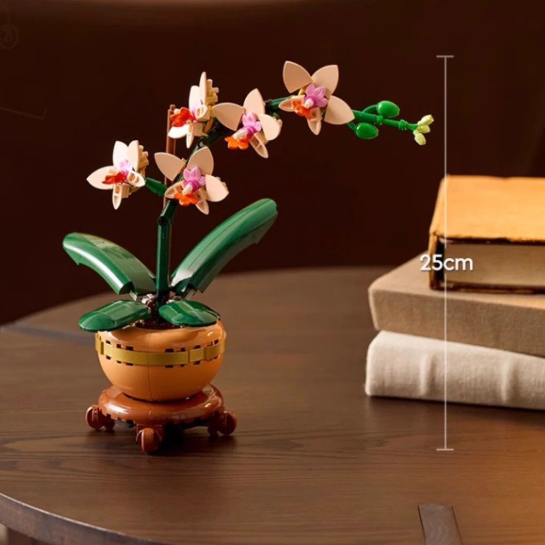 Icons Plum Blossom Building Set Adult Flower Home Decor DIY Gift