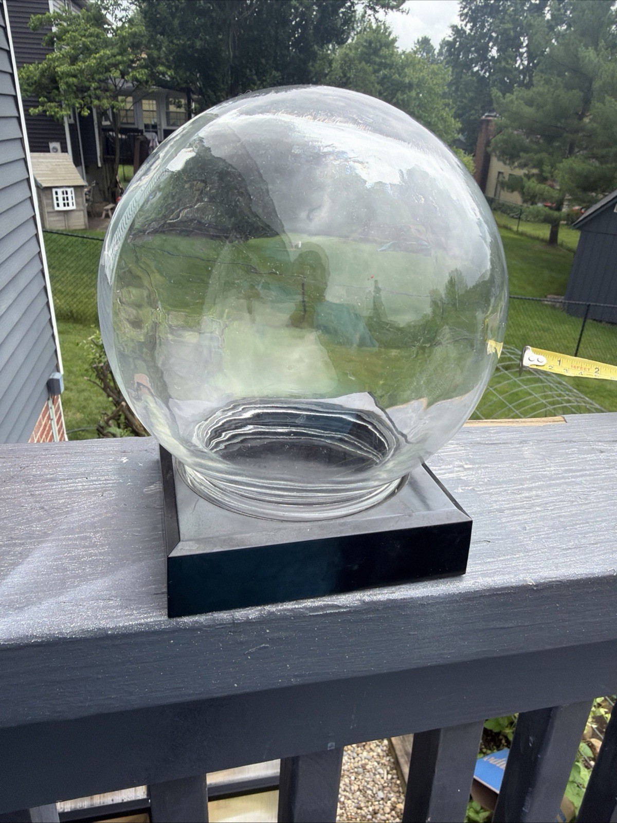 Clear Glass Bowl Of Beauty Globe, Plastic Screw On Base 6” x 7” Terrarium