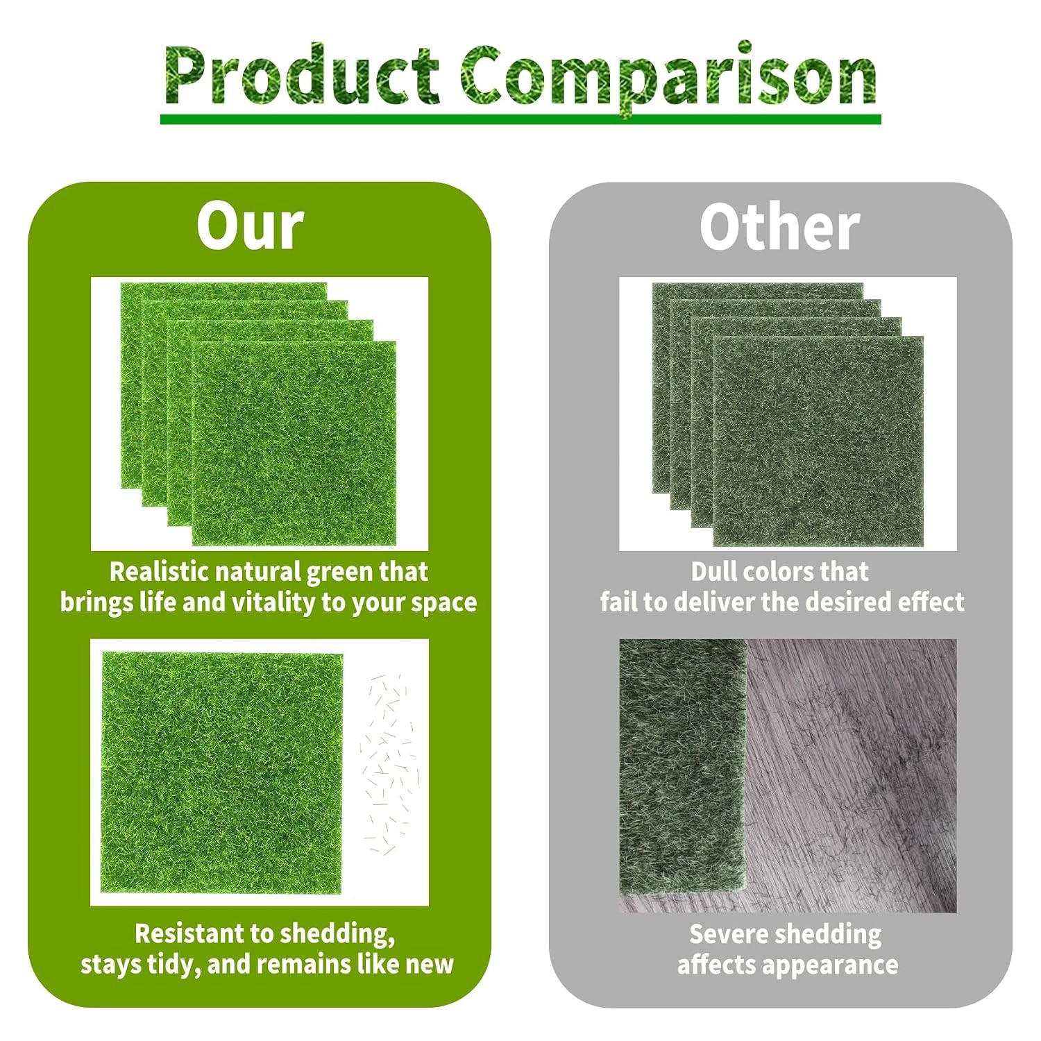 6 Pieces of 6×6 Inches Fake Grass for Crafts – Artificial Grass – DIY Mini Garde