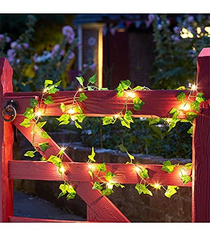 Contatto 41 Feet Solar String Lights with Waterproof LED Outdoor Decor, Artif…
