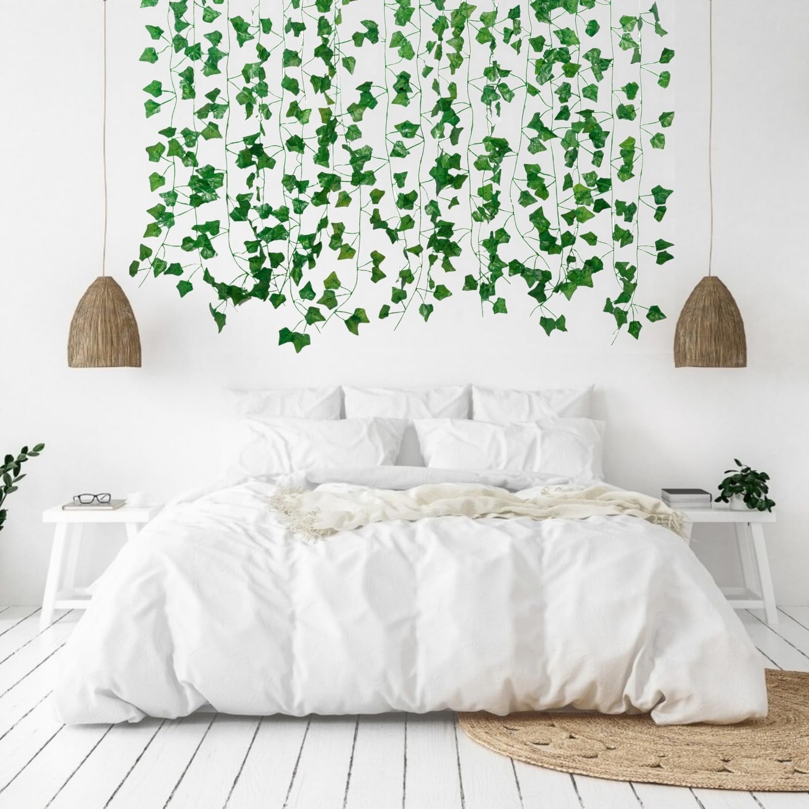 Fake Vines for Room Decor(24Pack168Ft) Aesthetic Artificial Plant Ivy Leaves …