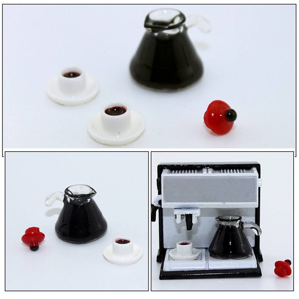 1 Set Miniature Coffee Pot Resin Decor Assorted Colors Mini House Accessory