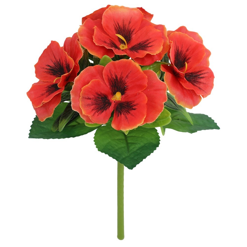 Realistic Artificial Pansy Flowers in 6 Shades for Home and Office Use