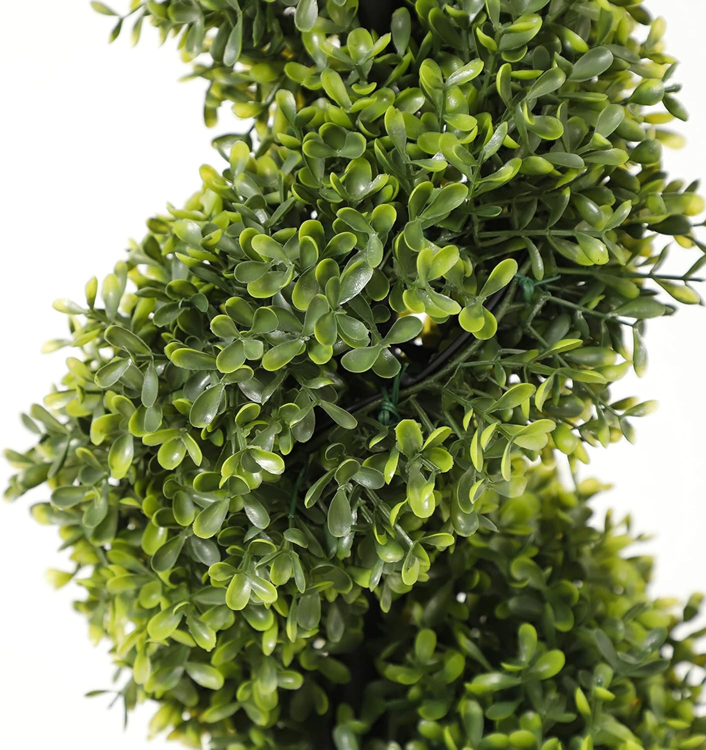 Set of 2 – 35″ Artificial Boxwood Spiral Topiary Trees in Pot for Indoor/Outdoor
