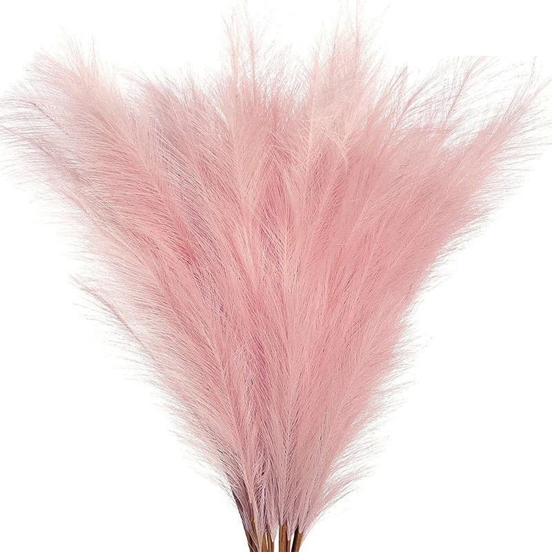 Red Artificial Reeds 42cm Tall Faux Pampas Grass for Wedding & Party Decor