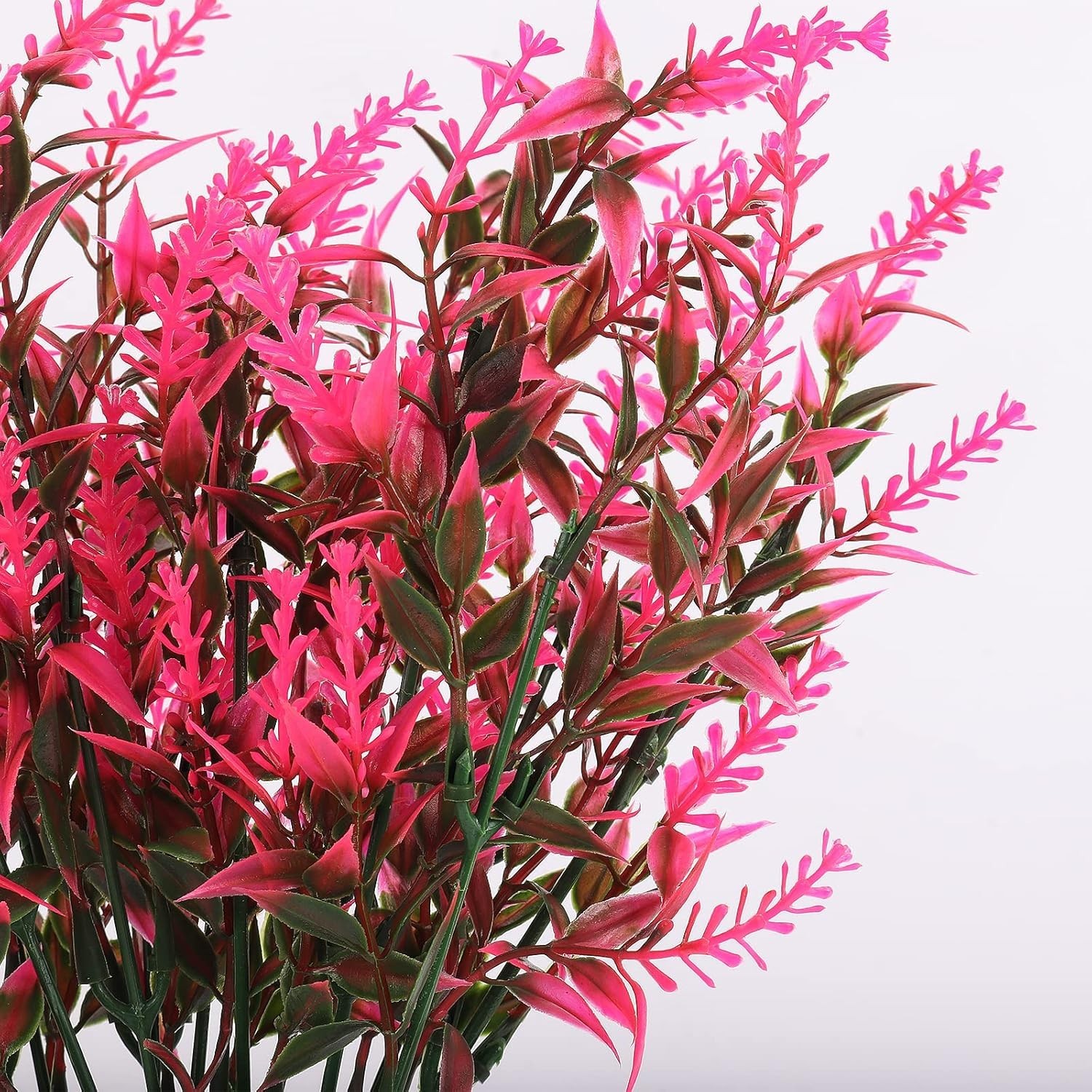 12 Artificial Spring Flowers – UV Protected Faux Greenery for Outdoor Beauty