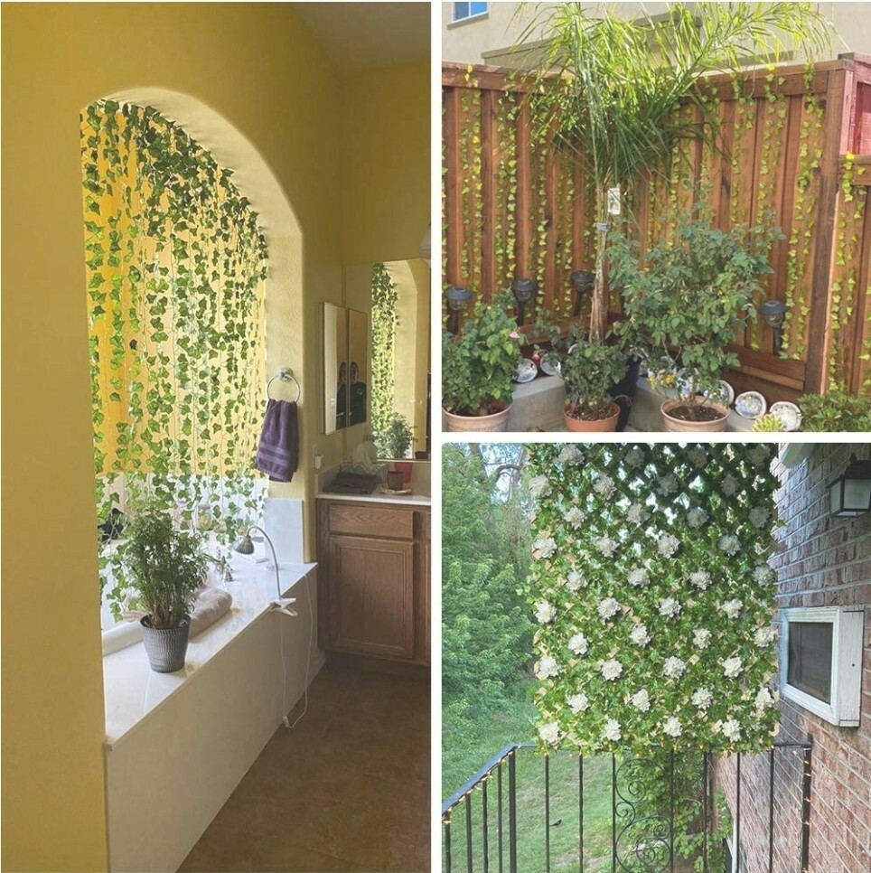 24pcs 158 Feet Fake Ivy Leaves Fake Vines Artificial Ivy, Silk Ivy Garland
